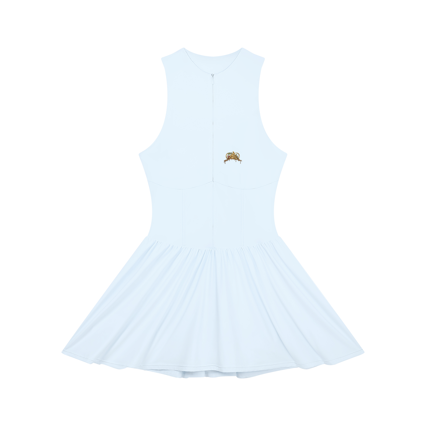P31 Ruched Sleeveless Full-Zip Dress