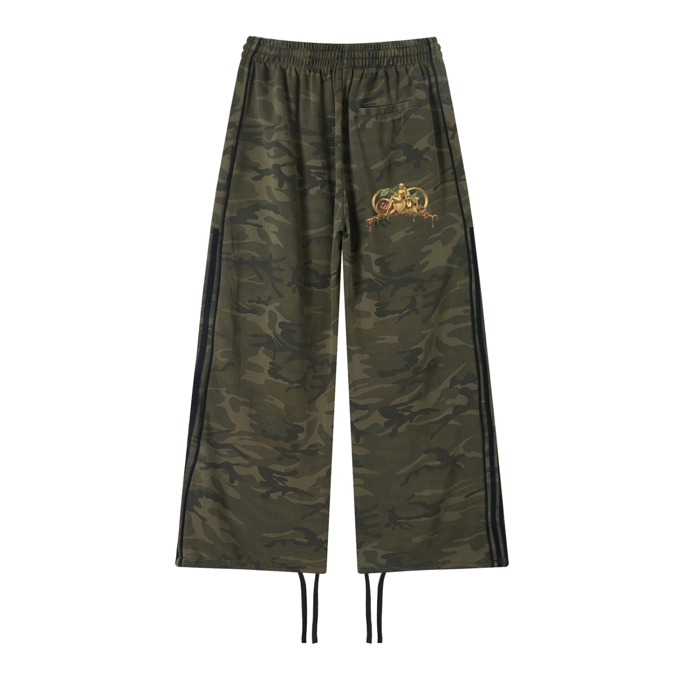 Unisex Camo Wide Leg Sweatpants