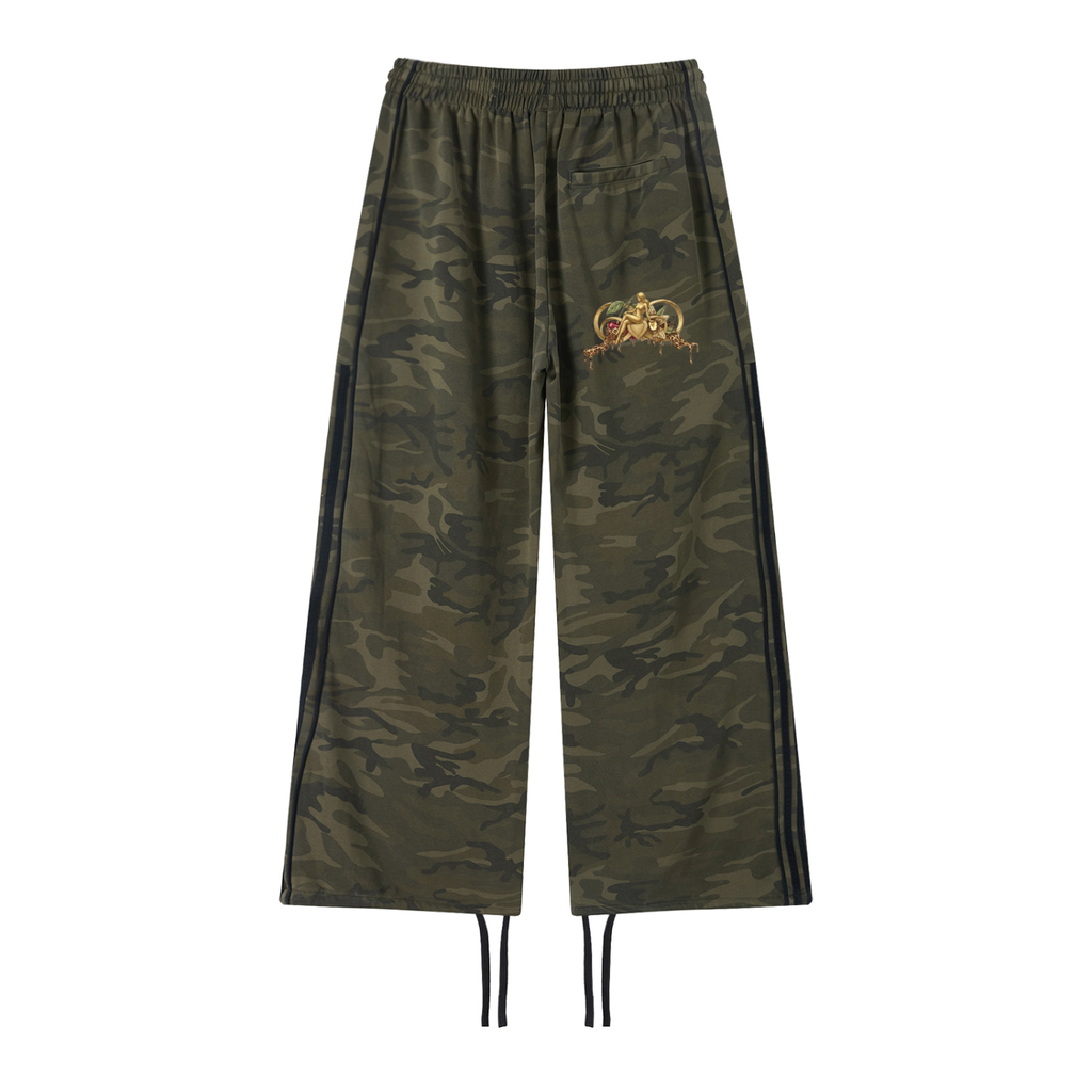 Unisex Camo Wide Leg Sweatpants