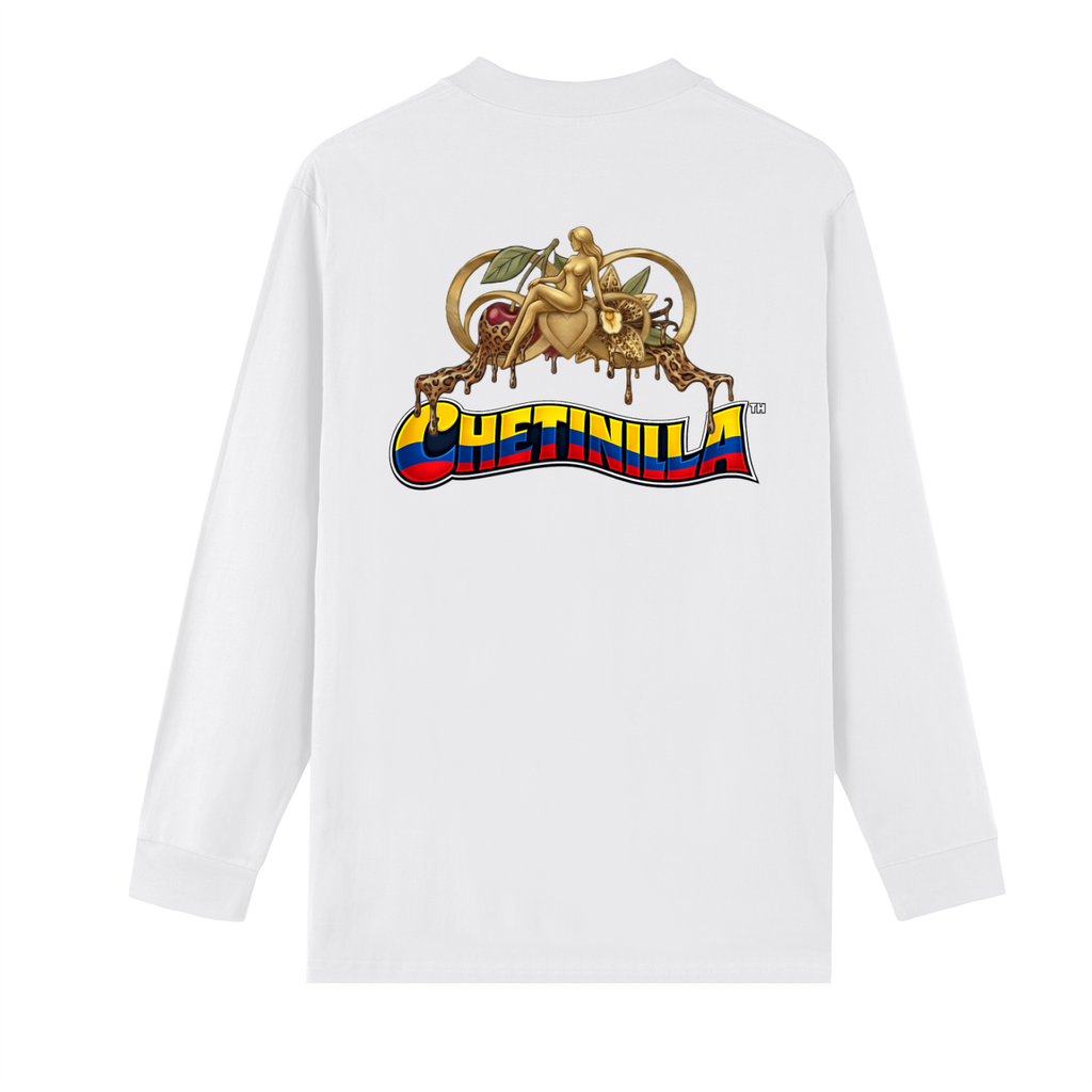 “Colombia Heal The World” Crew Neck Drop Shoulder Long Sleeve Shirt