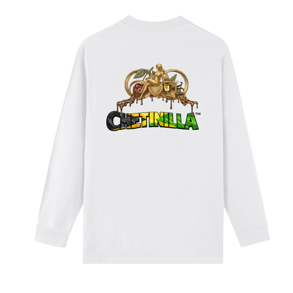 “Jamaica Heal the World” Crew Neck Drop Shoulder Long Sleeve Shirt