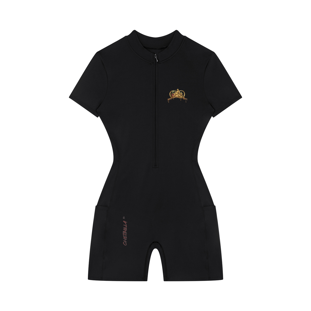 P31 Women's Quarter-Zip Short Sleeve Romper