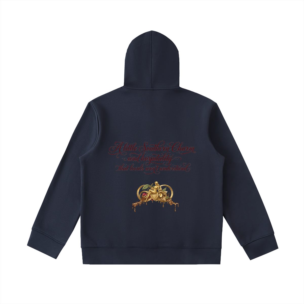 “Southern Hospitality” PLUS Essential Heavyweight High Neck  Zip-Up Hoodie