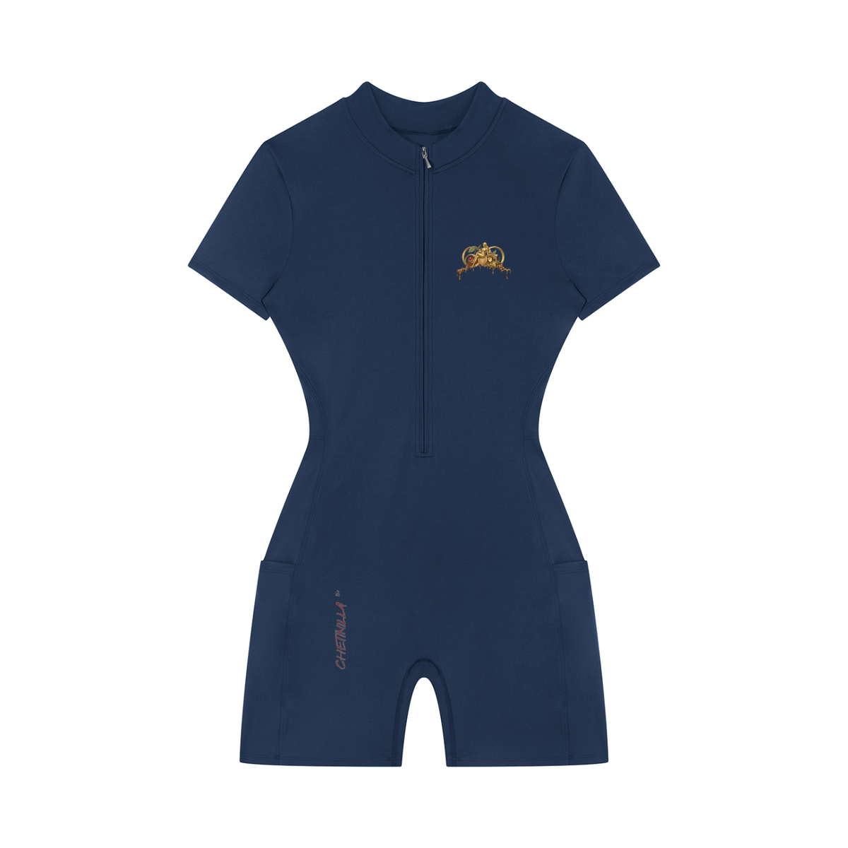 P31 Women's Quarter-Zip Short Sleeve Romper