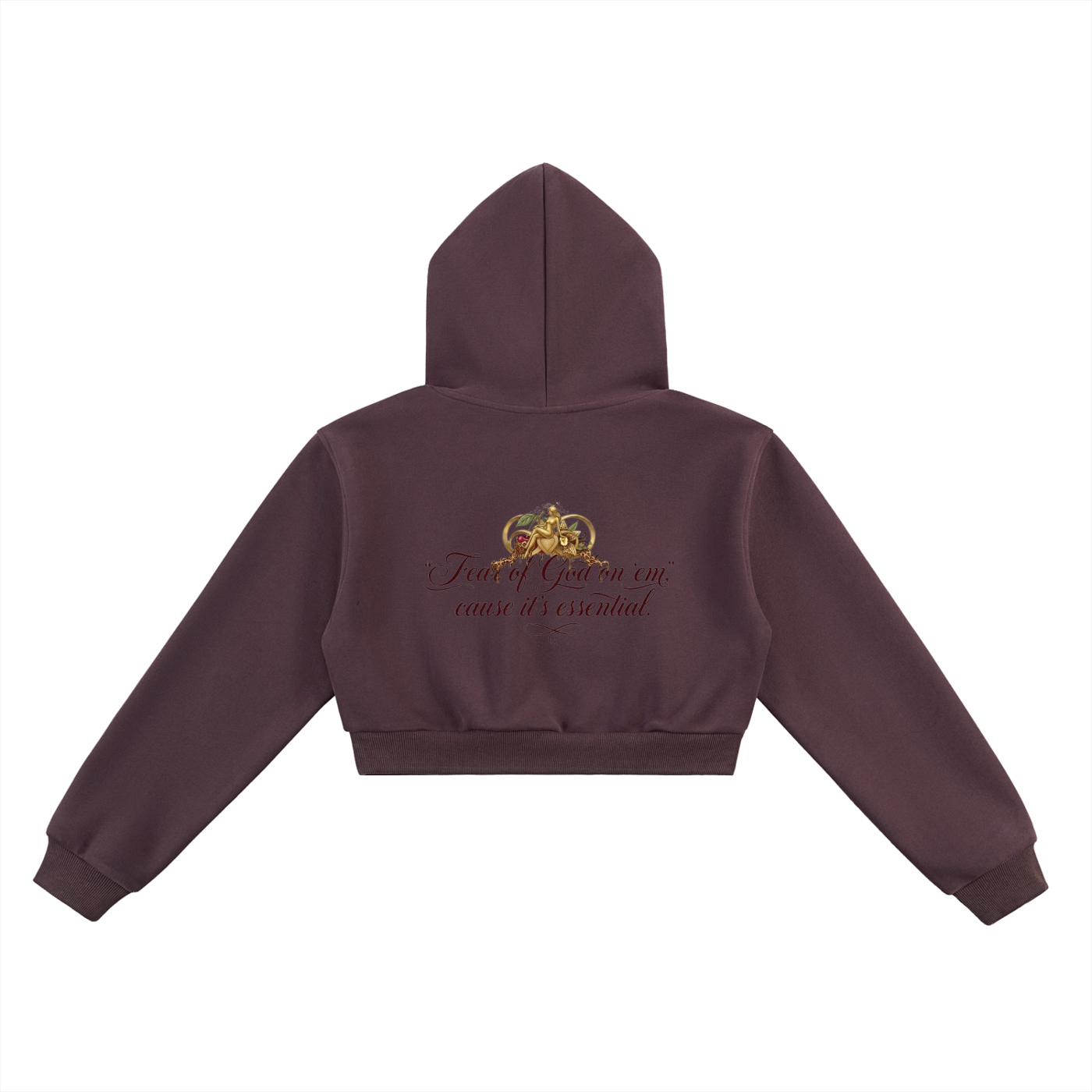 “FOG” Essential Cropped Hoodie