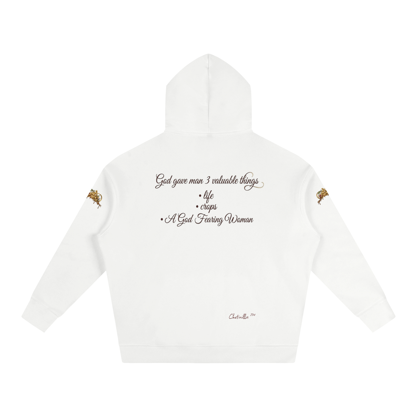 Gift to Man Oversize Fleeced Hoodie