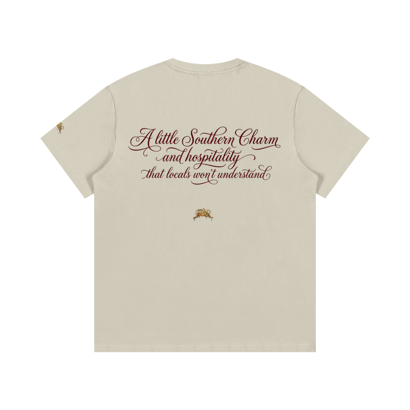 “Southern Hospitality w/ logos” Essential Cotton T-Shirt