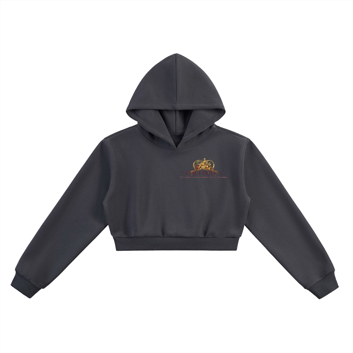 “FOG” Essential Cropped Hoodie