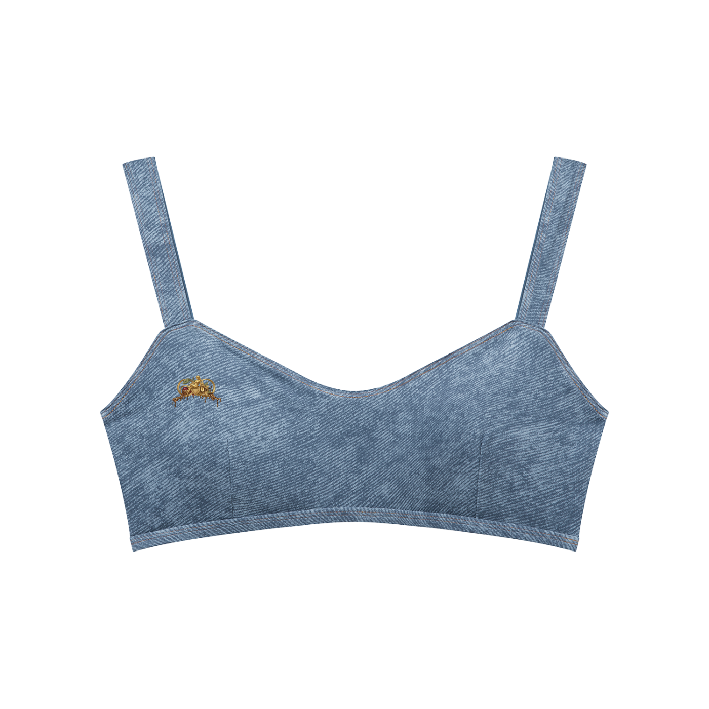 “God Flow” Women's Faux Denim Sports Bra