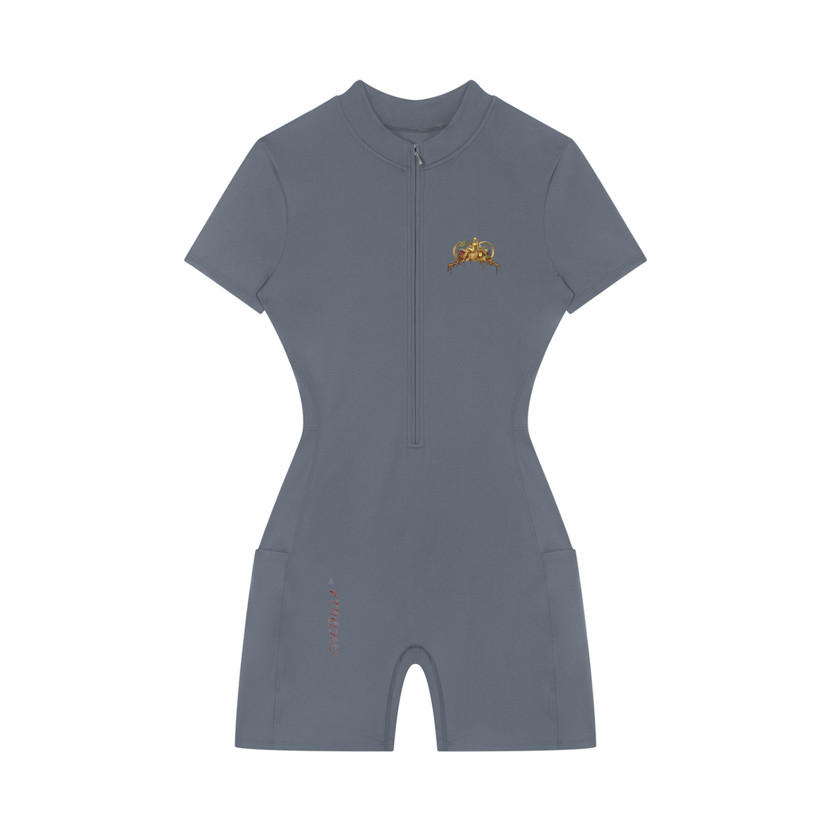 P31 Women's Quarter-Zip Short Sleeve Romper