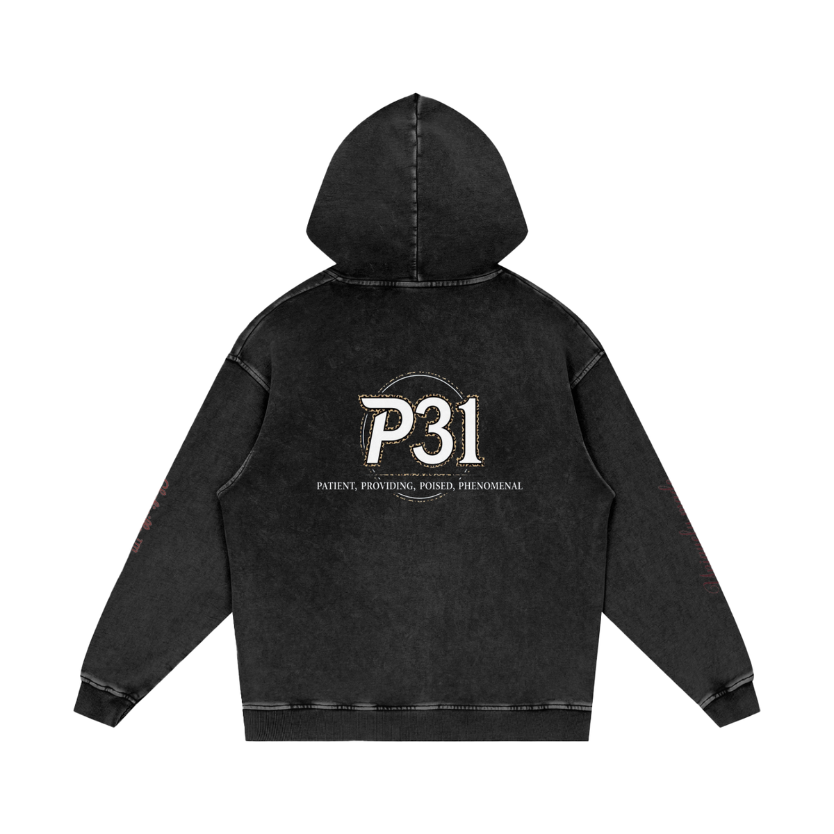 P31 Snow Washed Loose Cotton Hoodie