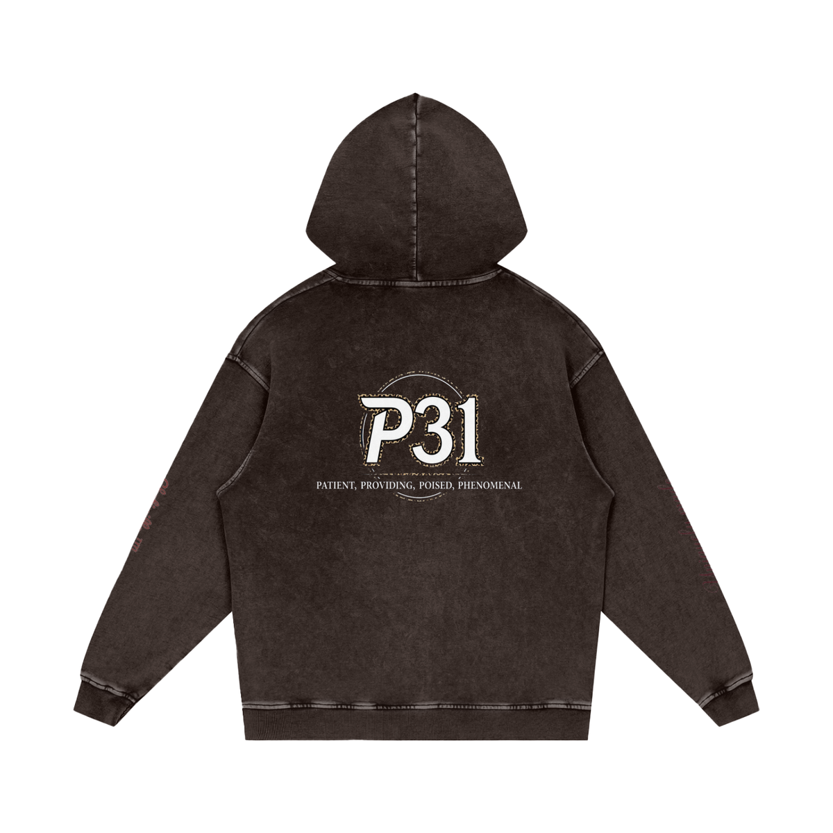 P31 Snow Washed Loose Cotton Hoodie