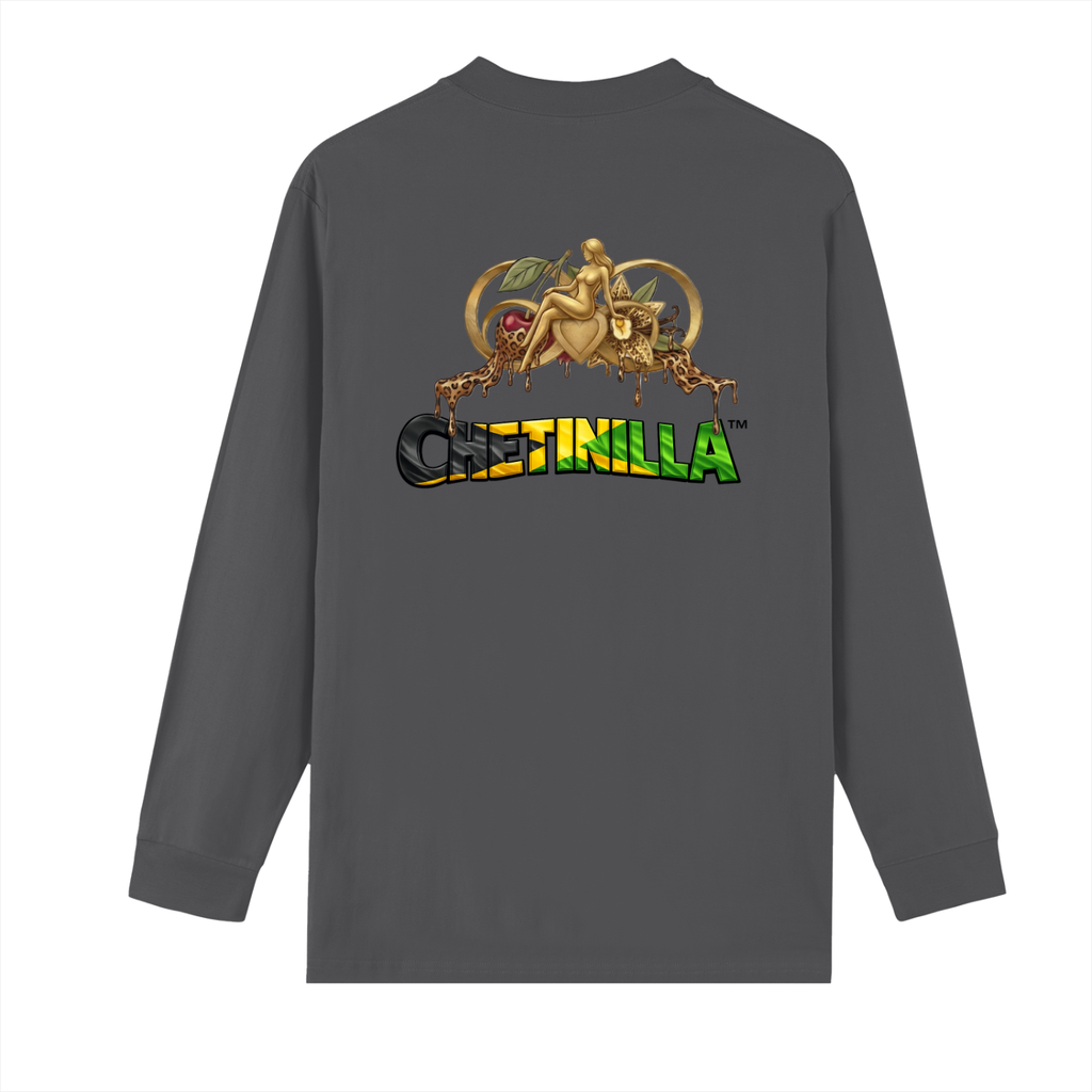 “Jamaica Heal the World” Crew Neck Drop Shoulder Long Sleeve Shirt