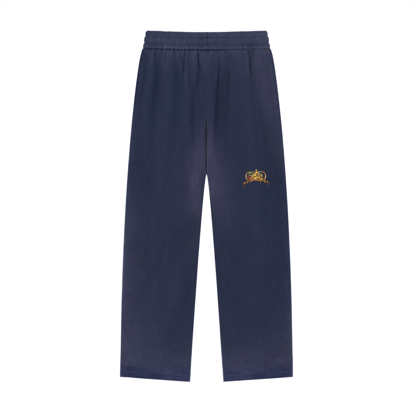 Sun Fade Raw Edge Straight-Leg Sweatpants