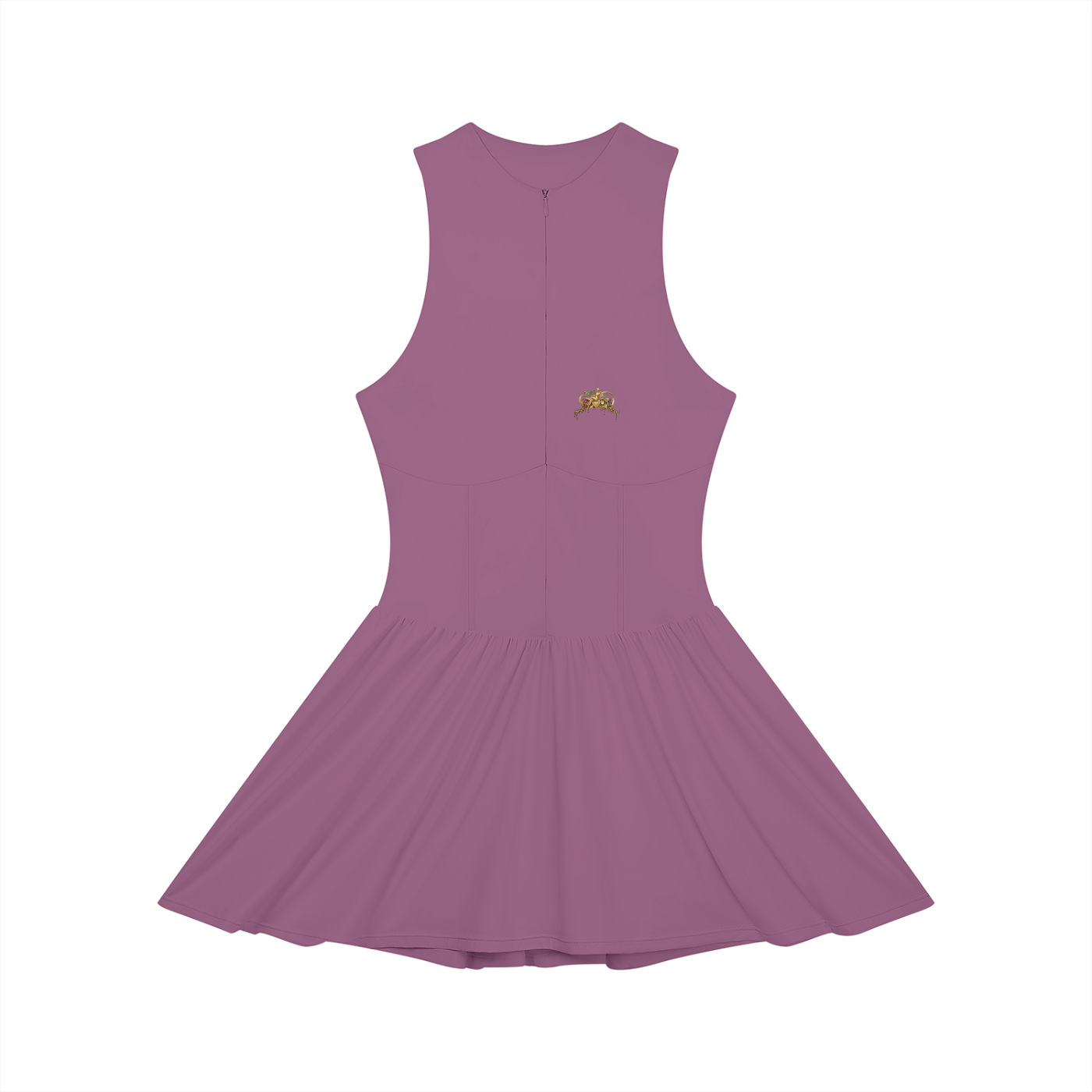 P31 Ruched Sleeveless Full-Zip Dress