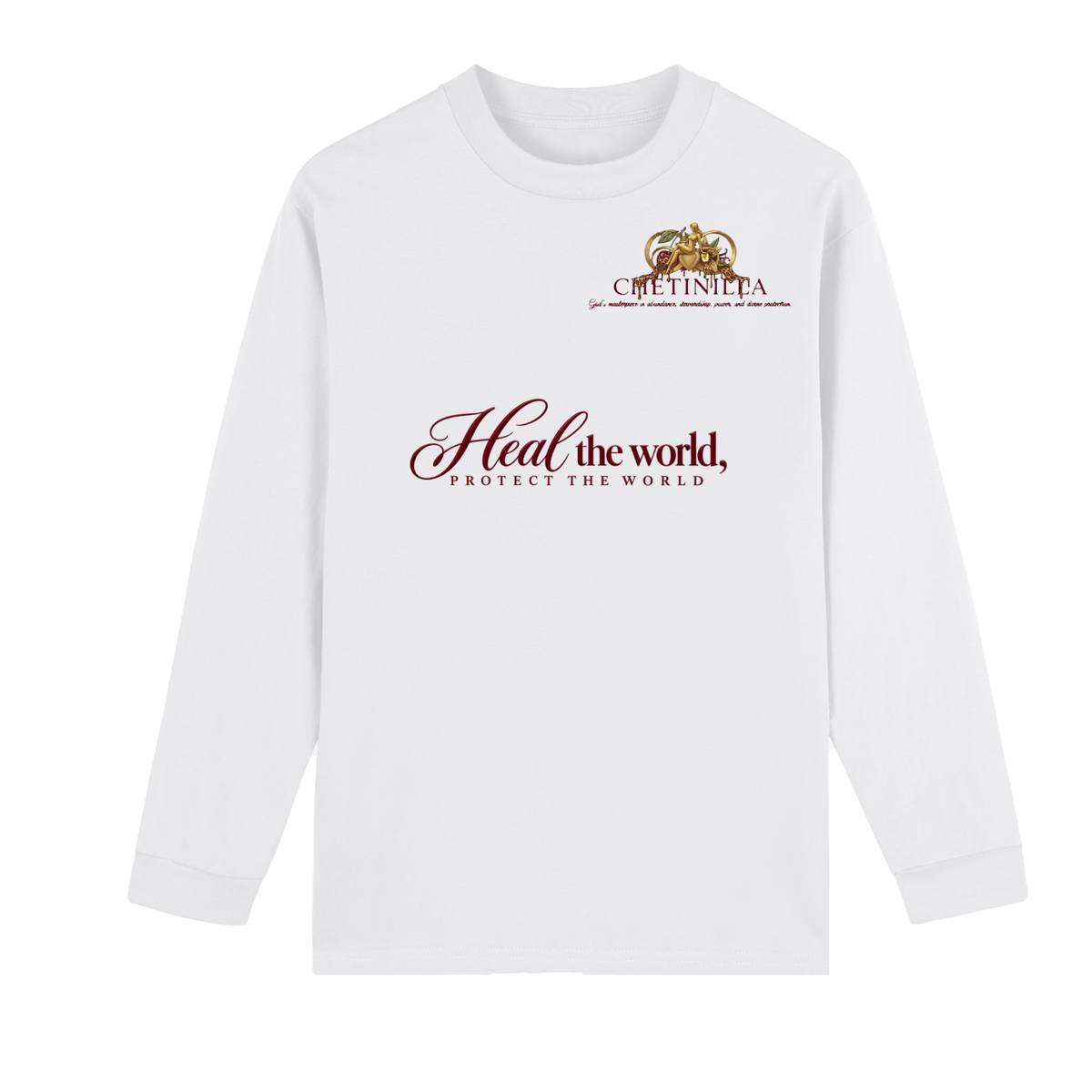 “Juneteenth Heal The World” Crew Neck Drop Shoulder Long Sleeve Shirt