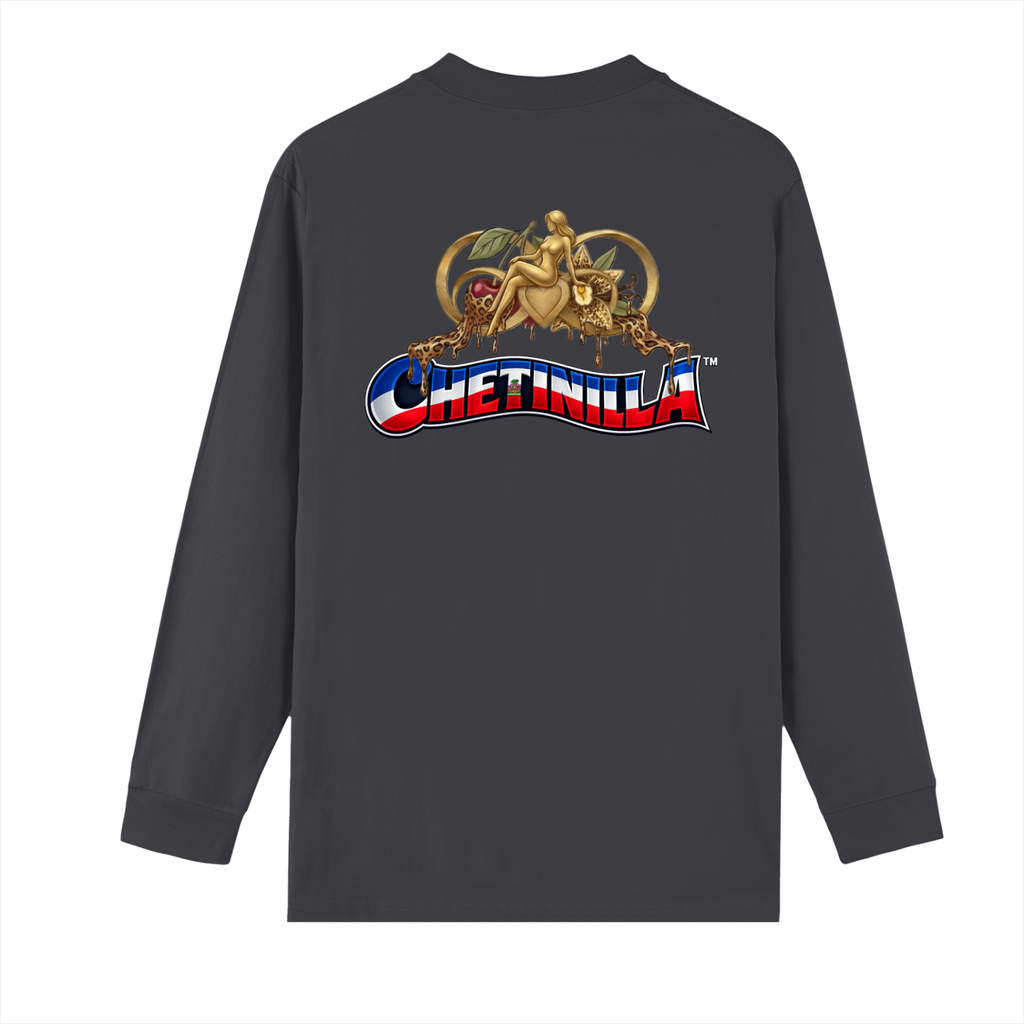 “Haiti Heal the World” Crew Neck Drop Shoulder Long Sleeve Shirt