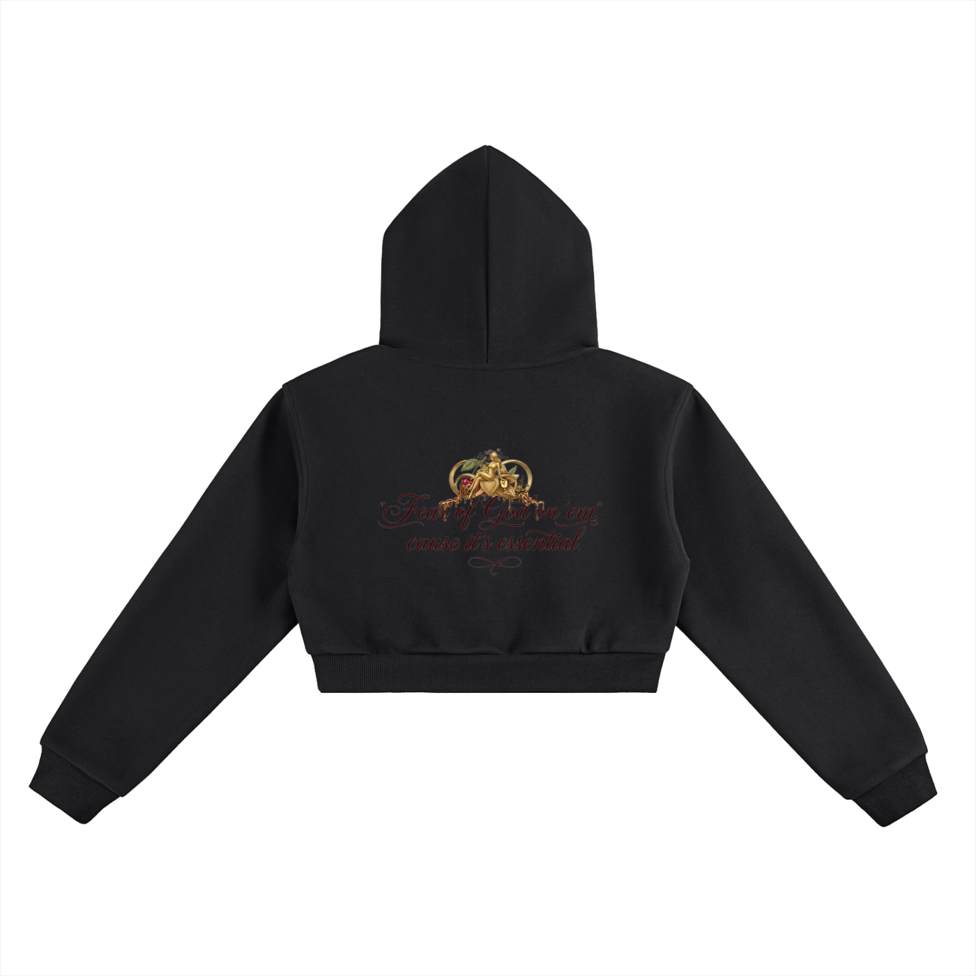 “FOG” Essential Cropped Hoodie