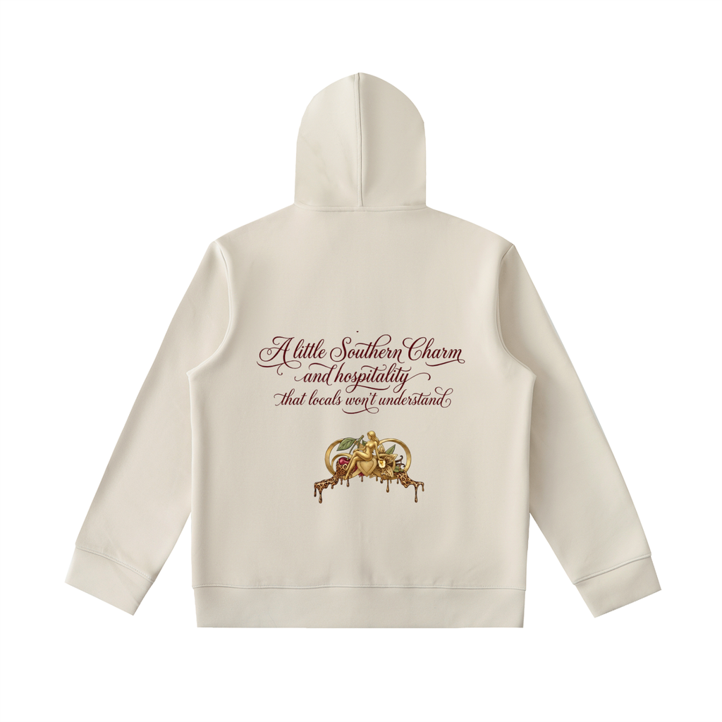 “Southern Hospitality” PLUS Essential Heavyweight High Neck  Zip-Up Hoodie