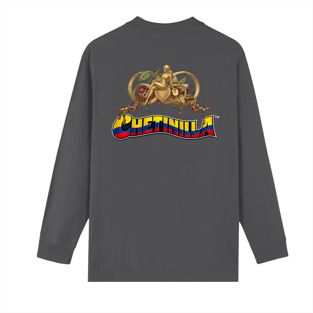 “Colombia Heal The World” Crew Neck Drop Shoulder Long Sleeve Shirt