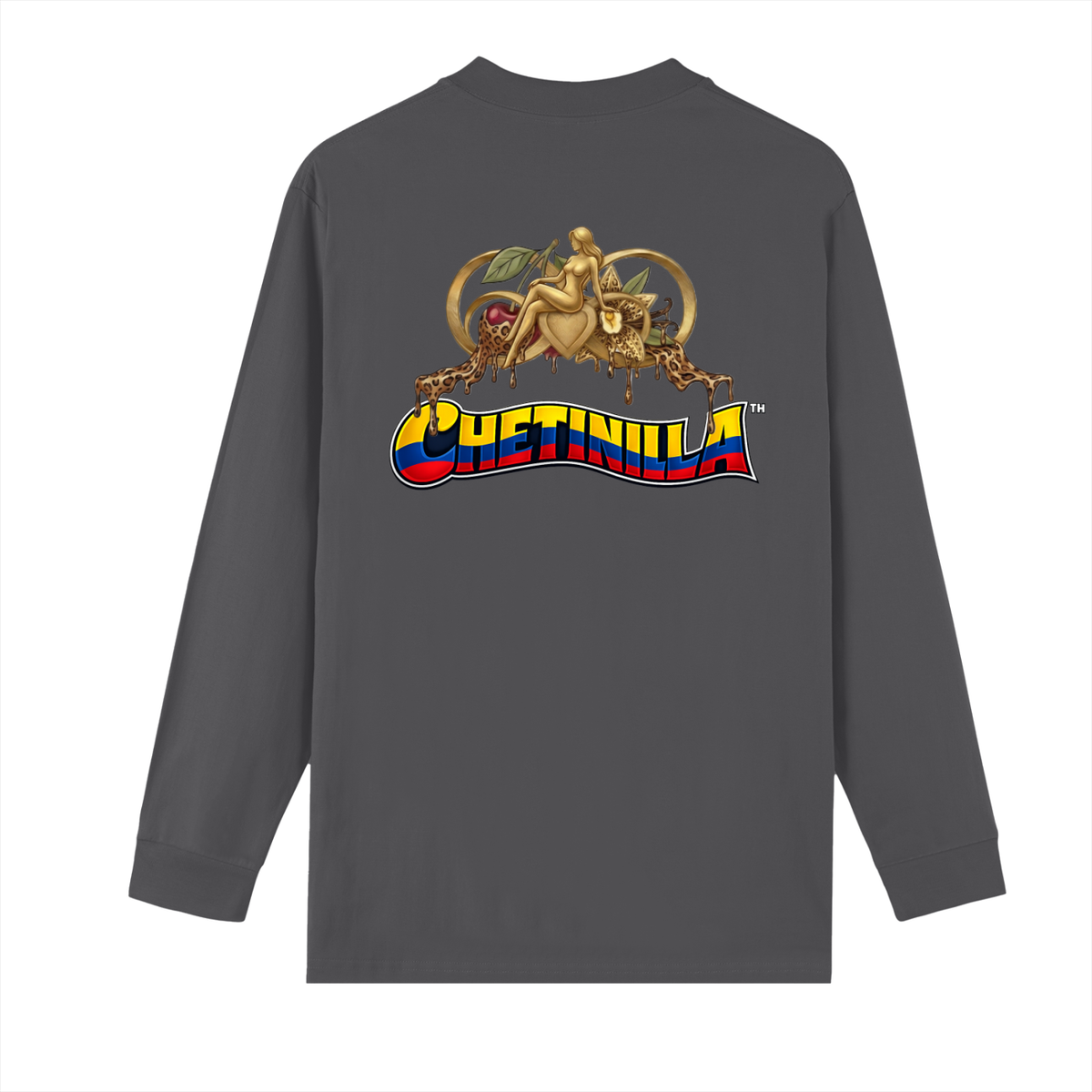 “Colombia Heal The World” Crew Neck Drop Shoulder Long Sleeve Shirt