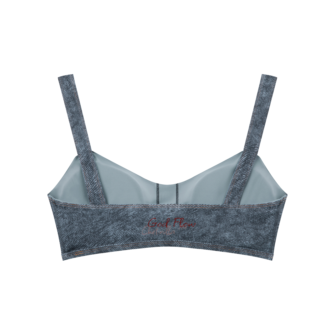 “God Flow” Women's Faux Denim Sports Bra