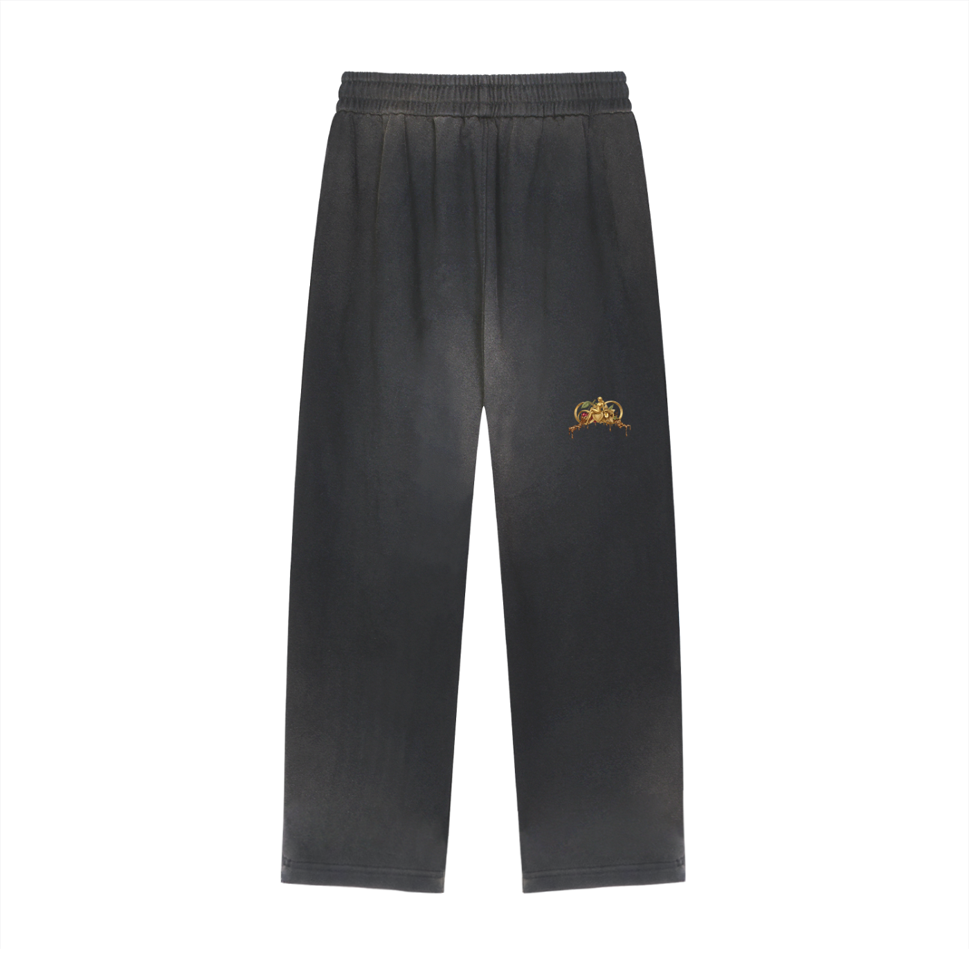 Sun Fade Raw Edge Straight-Leg Sweatpants