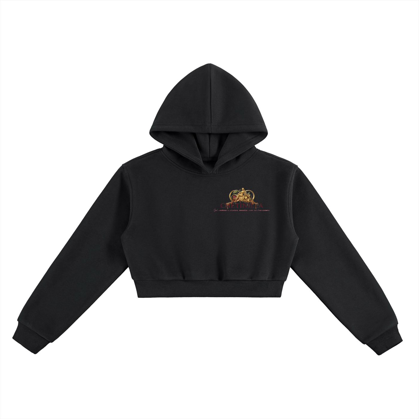 “FOG” Essential Cropped Hoodie