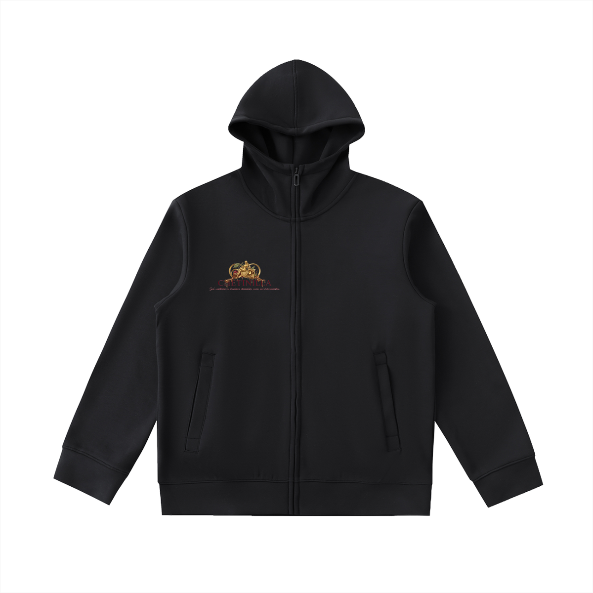 “Southern Hospitality” PLUS Essential Heavyweight High Neck  Zip-Up Hoodie