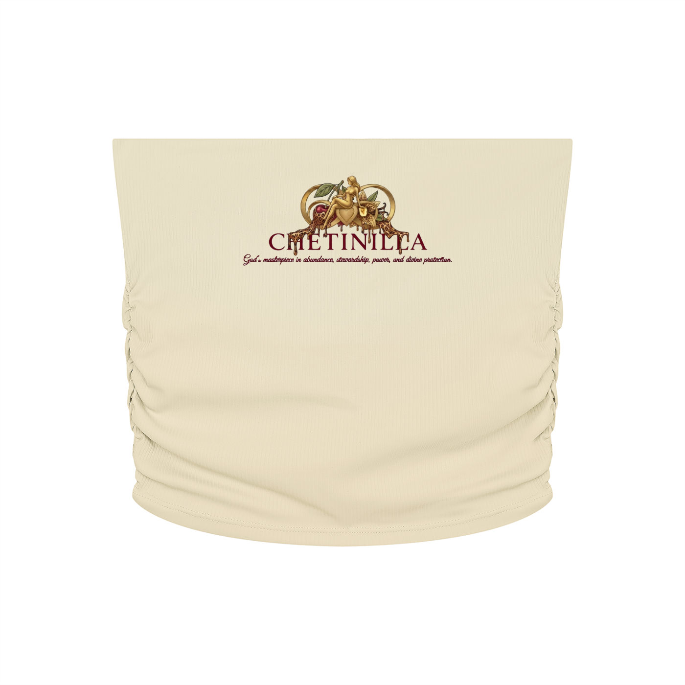 Women’s Ruched Cropped Yoga Tube Top