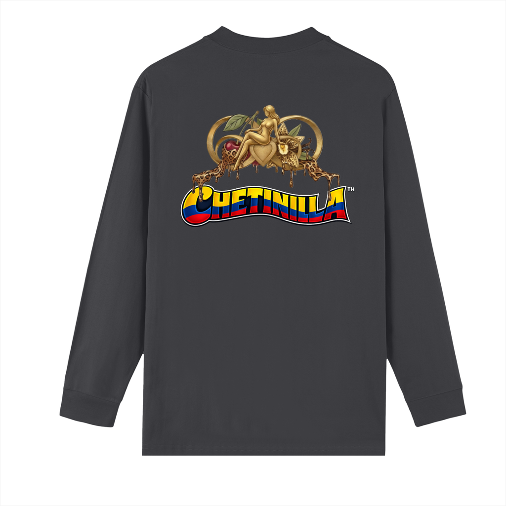 “Colombia Heal The World” Crew Neck Drop Shoulder Long Sleeve Shirt