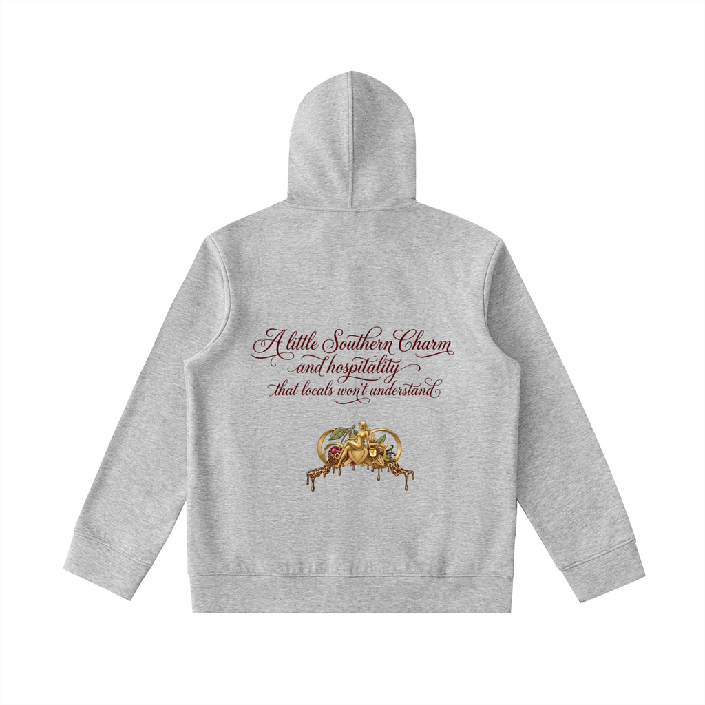 “Southern Hospitality” PLUS Essential Heavyweight High Neck  Zip-Up Hoodie