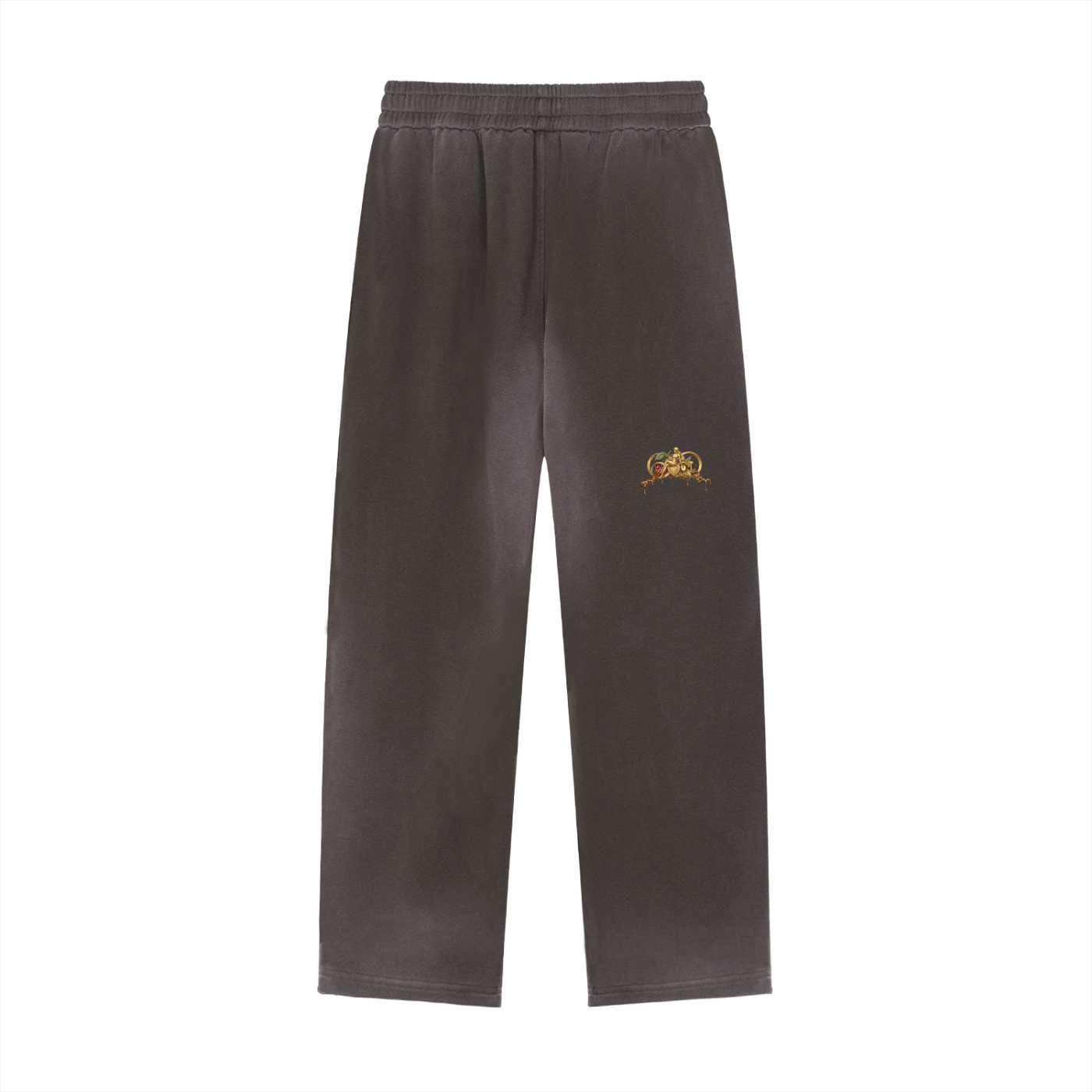 Sun Fade Raw Edge Straight-Leg Sweatpants