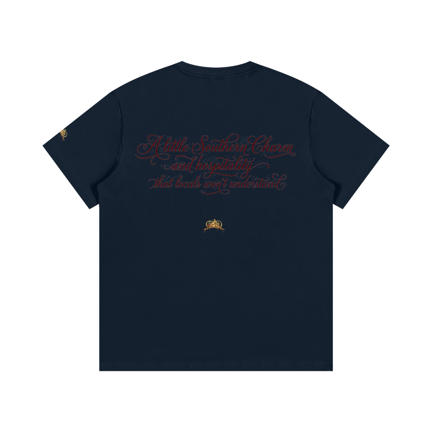 “Southern Hospitality w/ logos” Essential Cotton T-Shirt