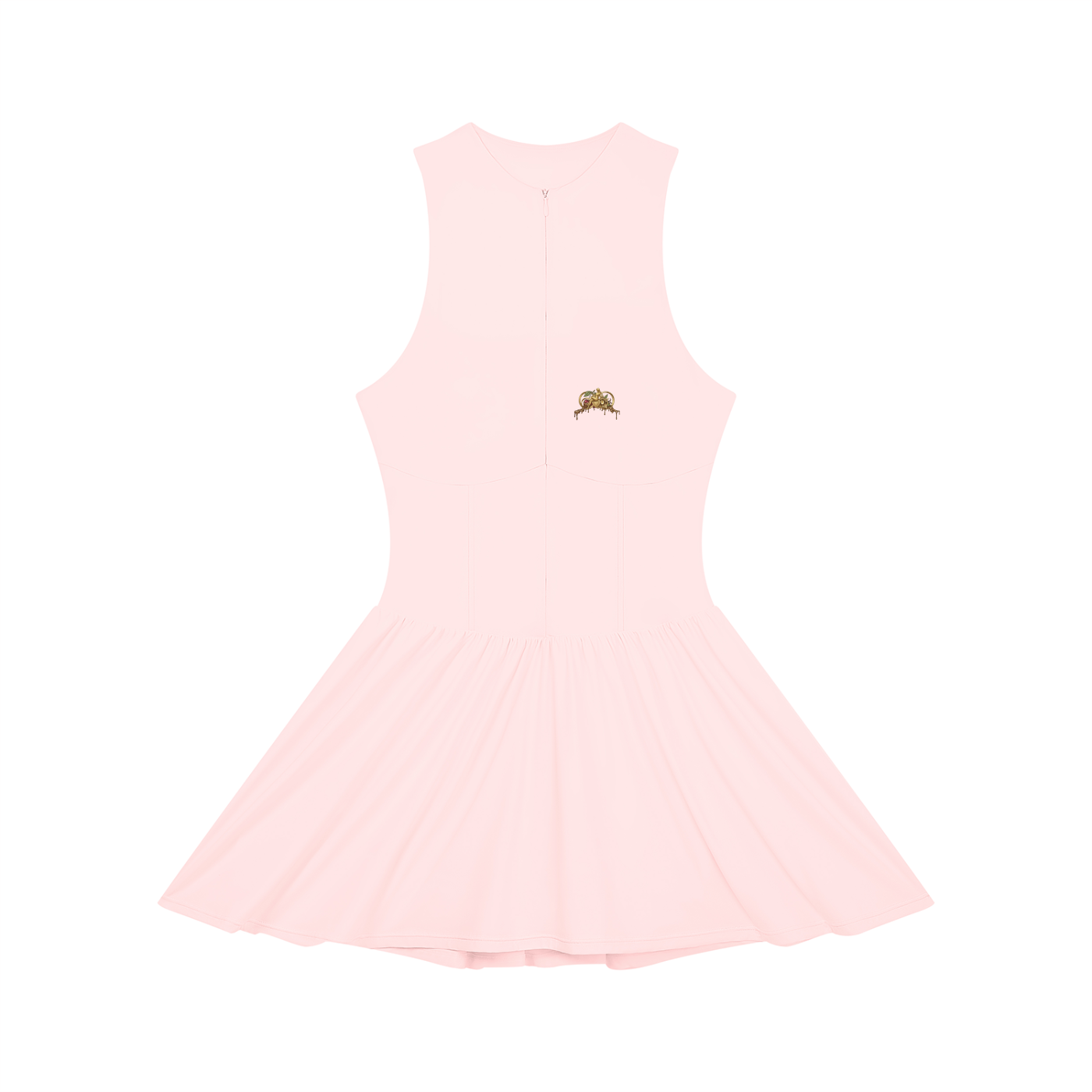 P31 Ruched Sleeveless Full-Zip Dress