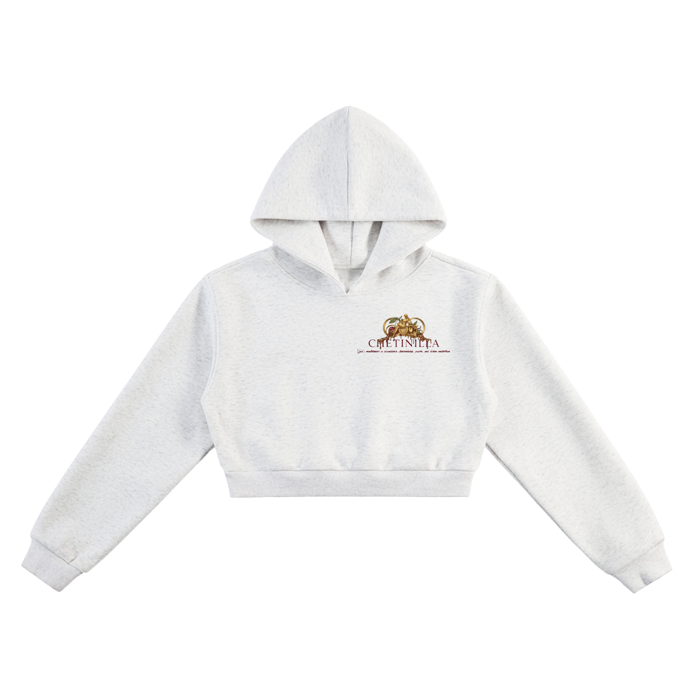 “FOG” Essential Cropped Hoodie